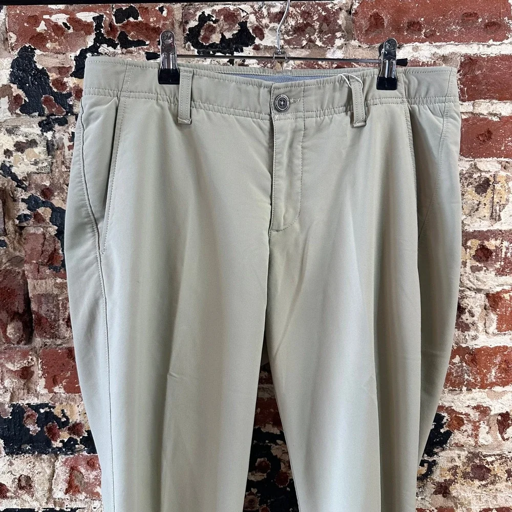 Under Armour Pants Mens 34x30 Tan Hiking Trail Golf Dress lightweight